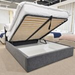 Łóżko COZY pod materac 160x200cm Z POJEMNIKIEM NA POŚCIEL, golden 97 - obrazek 2