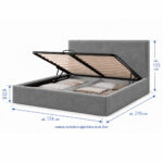 Łóżko COZY pod materac 160x200cm Z POJEMNIKIEM NA POŚCIEL, golden 97 - obrazek 6