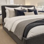 Łóżko COZY pod materac 160x200cm Z POJEMNIKIEM NA POŚCIEL, golden 97
