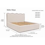 Tapicerowane łóżko z wezgłowiem Maya - obrazek 9
