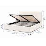 Łóżko COZY pod materac 160x200cm Z POJEMNIKIEM NA POŚCIEL, golden 03 - obrazek 3
